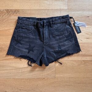 Blank NYC Black shorts - the barrow - size 27 w/ leather star accents